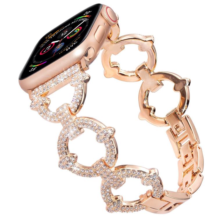 xDfind O-shaped Diamond Metal Watch Band, For Apple Watch 42 / 44 / 45 / 46 / 49mm
