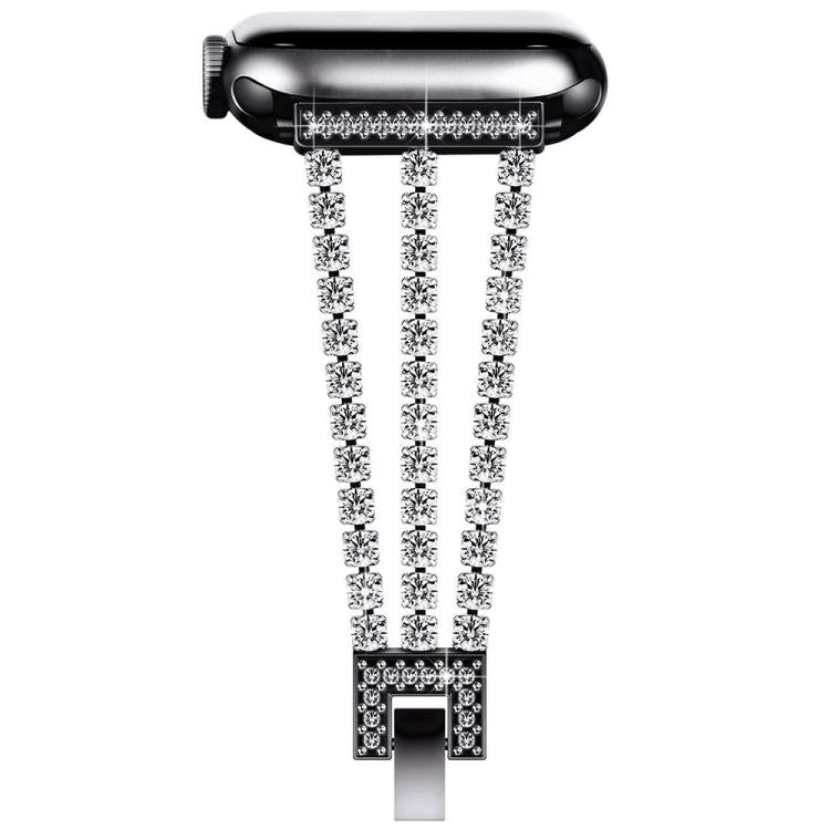 xDfind Three Diamond Metal Watch Band, For Apple Watch 42 / 44 / 45 / 46 / 49mm