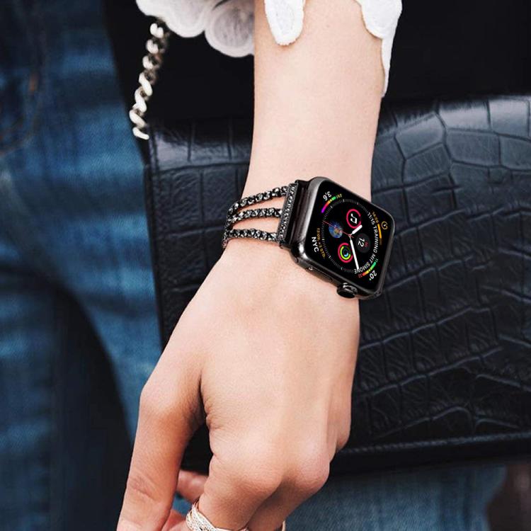 xDfind Three Diamond Metal Watch Band, For Apple Watch 42 / 44 / 45 / 46 / 49mm