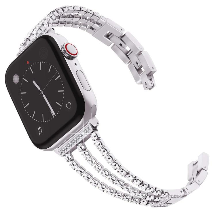 xDfind Three Diamond Metal Watch Band, For Apple Watch 42 / 44 / 45 / 46 / 49mm