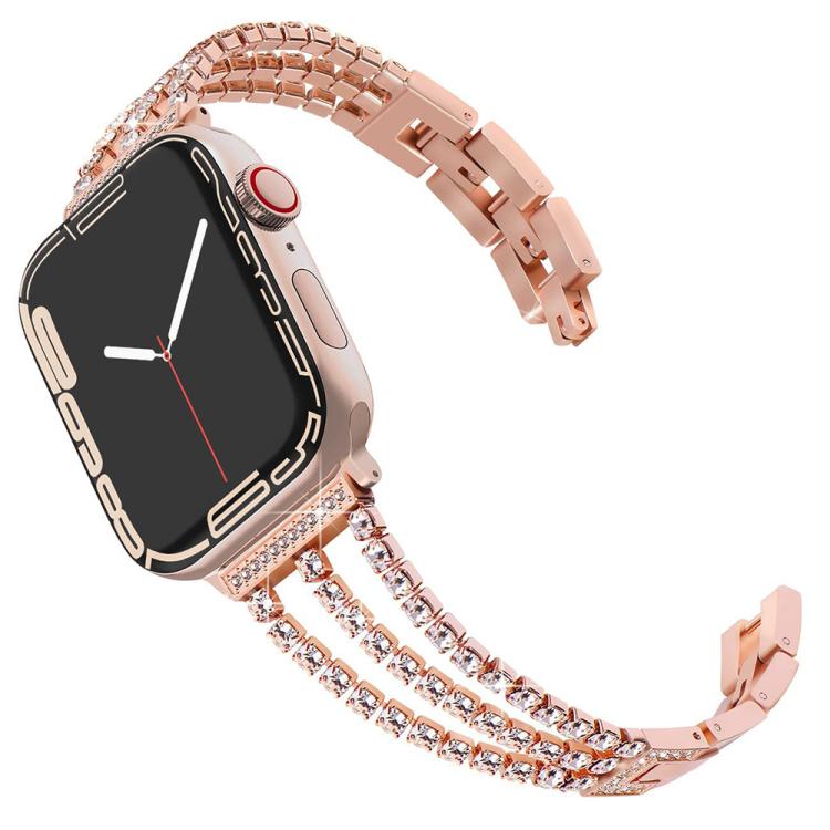 xDfind Three Diamond Metal Watch Band, For Apple Watch 42 / 44 / 45 / 46 / 49mm