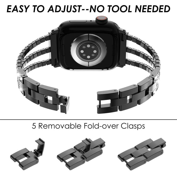 xDfind Three Diamond Metal Watch Band