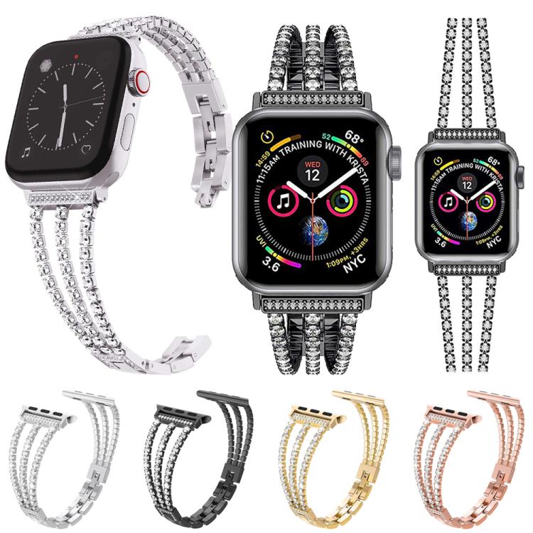xDfind Three Diamond Metal Watch Band, For Apple Watch 38 / 40 / 41 / S10 42mm