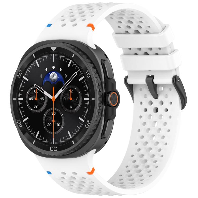 xDfind Alloy Black Buckle Honeycomb Breathable Silicone Watch Band