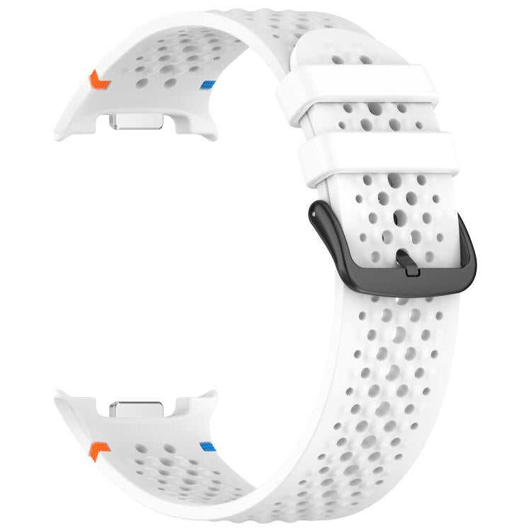 xDfind Alloy Black Buckle Honeycomb Breathable Silicone Watch Band