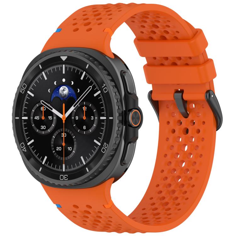 xDfind Alloy Black Buckle Honeycomb Breathable Silicone Watch Band