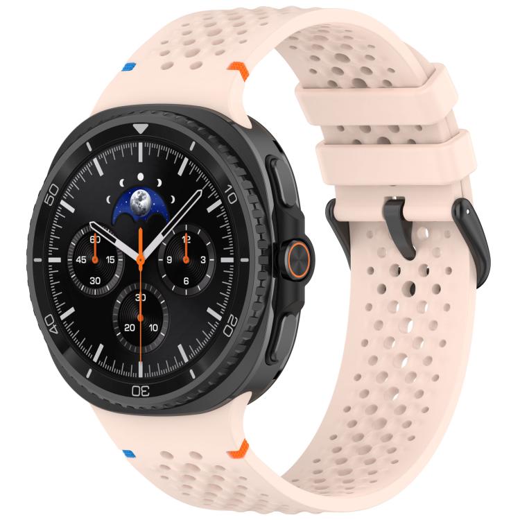 xDfind Alloy Black Buckle Honeycomb Breathable Silicone Watch Band