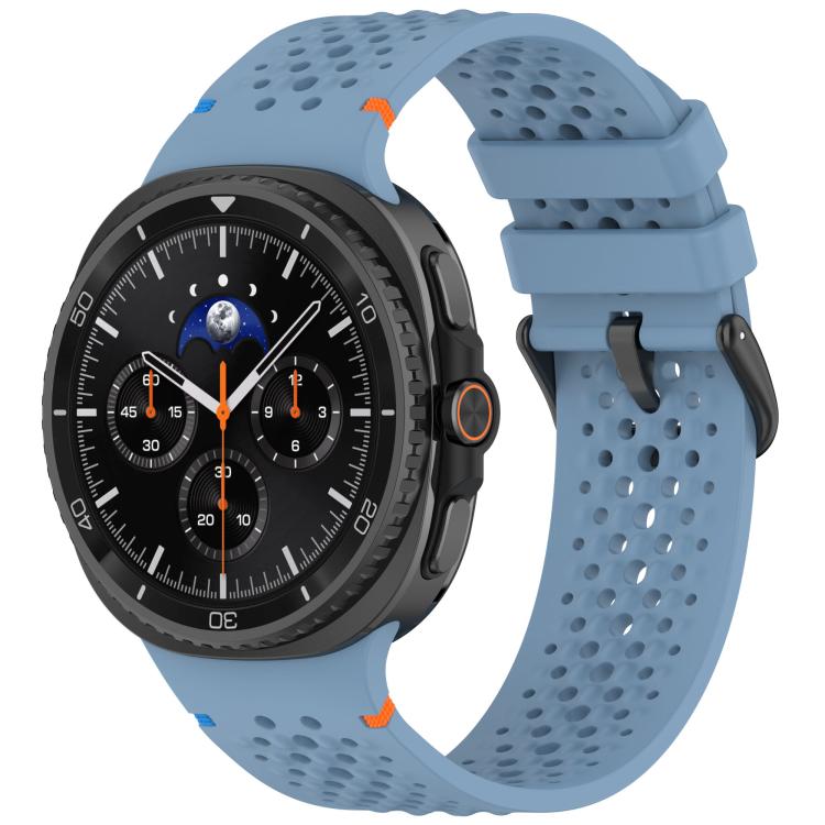 xDfind Alloy Black Buckle Honeycomb Breathable Silicone Watch Band