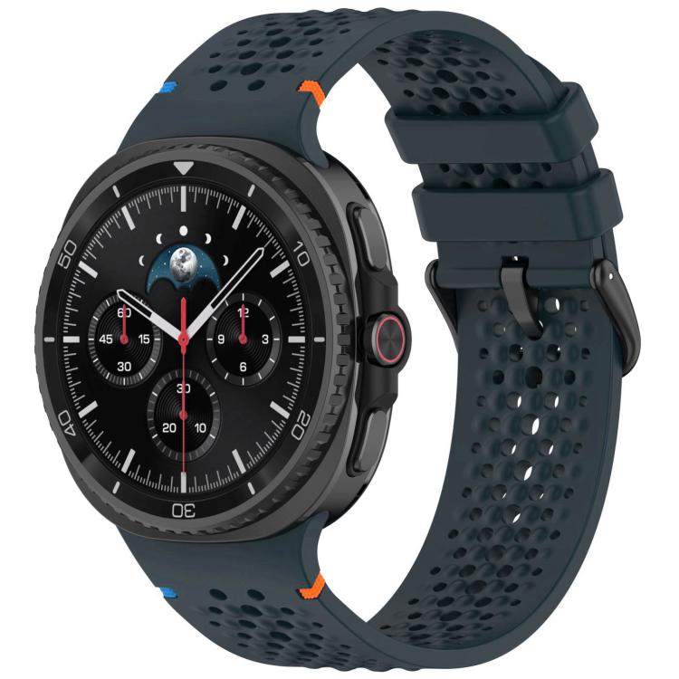 xDfind Alloy Black Buckle Honeycomb Breathable Silicone Watch Band, For Samsung Galaxy Watch8 / Watch8 Classic