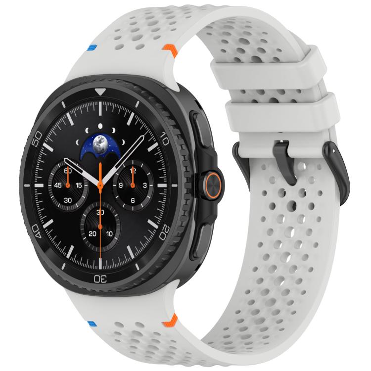 xDfind Alloy Black Buckle Honeycomb Breathable Silicone Watch Band