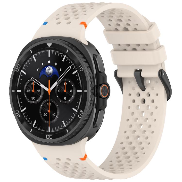 xDfind Alloy Black Buckle Honeycomb Breathable Silicone Watch Band