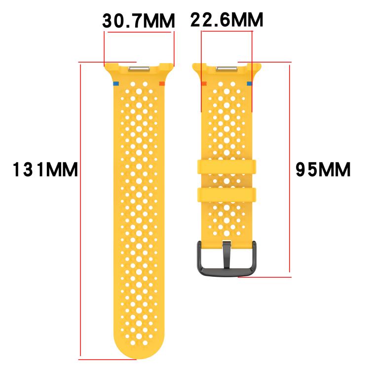 xDfind Alloy Black Buckle Honeycomb Breathable Silicone Watch Band