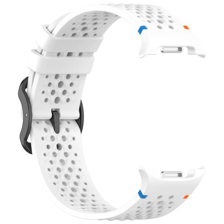 xDfind Ladder Black Buckle Honeycomb Breathable Silicone Watch Band