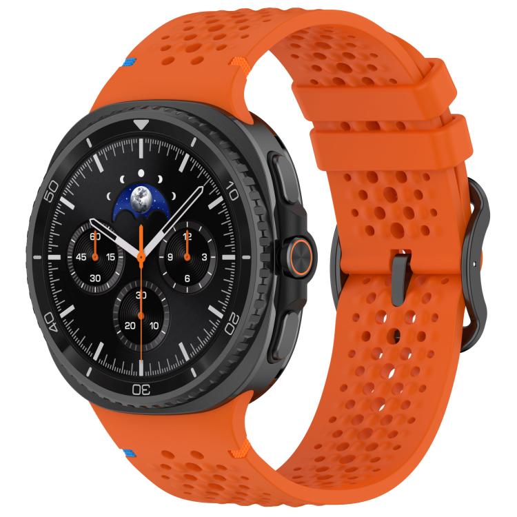 xDfind Ladder Black Buckle Honeycomb Breathable Silicone Watch Band
