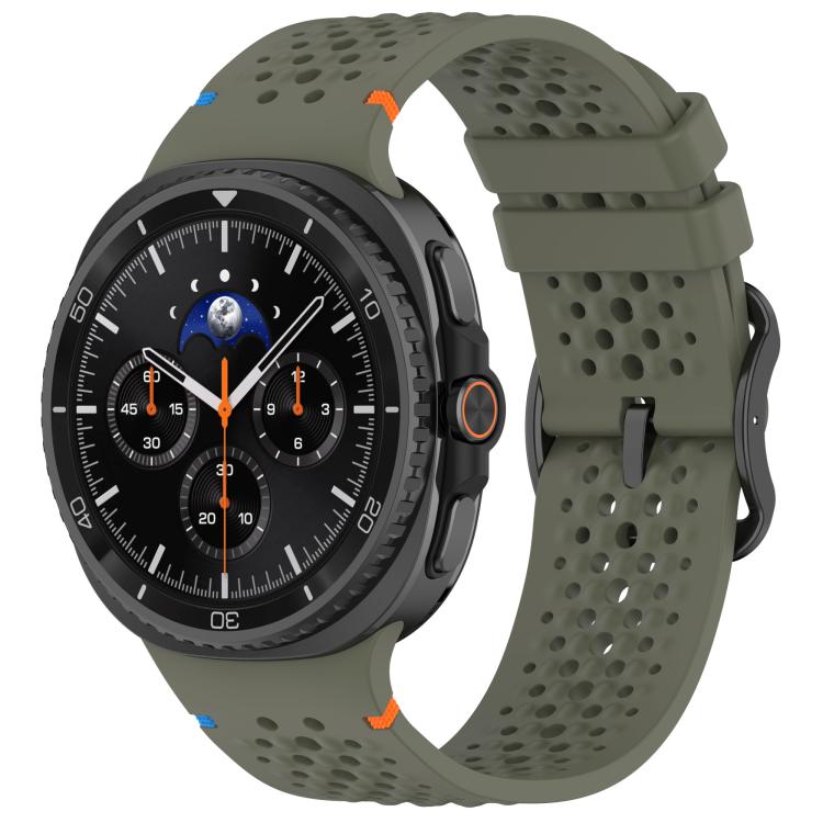 xDfind Ladder Black Buckle Honeycomb Breathable Silicone Watch Band