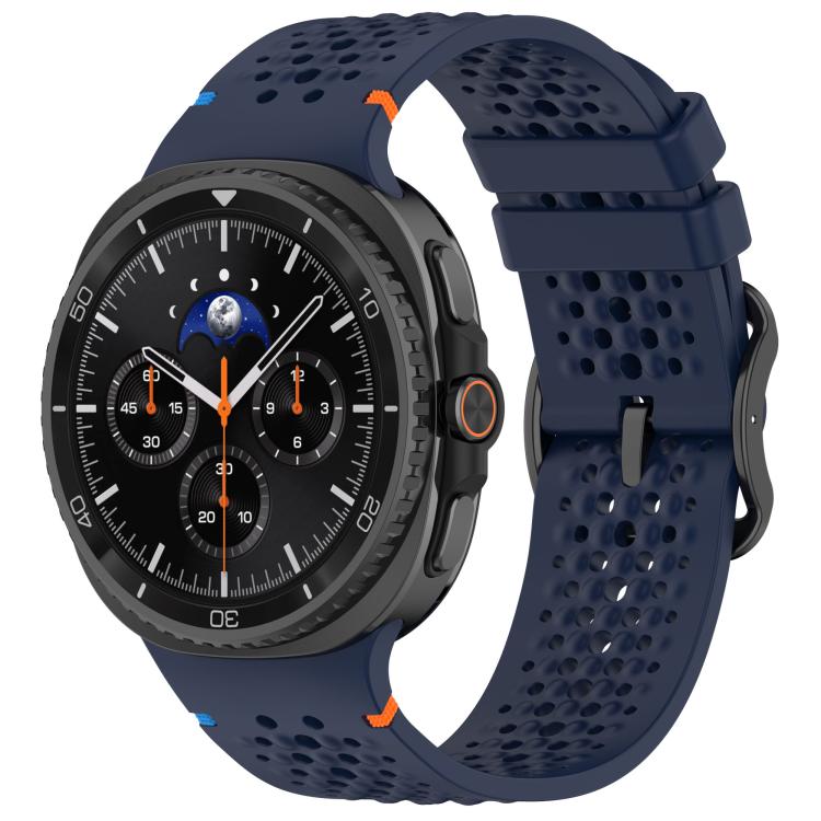 xDfind Ladder Black Buckle Honeycomb Breathable Silicone Watch Band