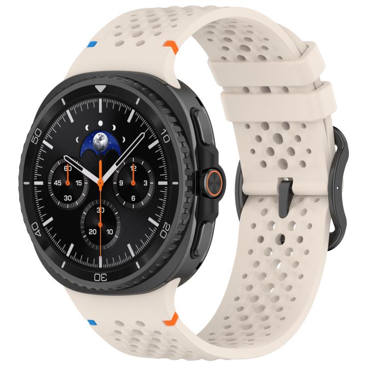xDfind Ladder Black Buckle Honeycomb Breathable Silicone Watch Band