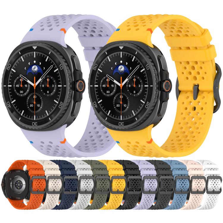 xDfind Ladder Black Buckle Honeycomb Breathable Silicone Watch Band