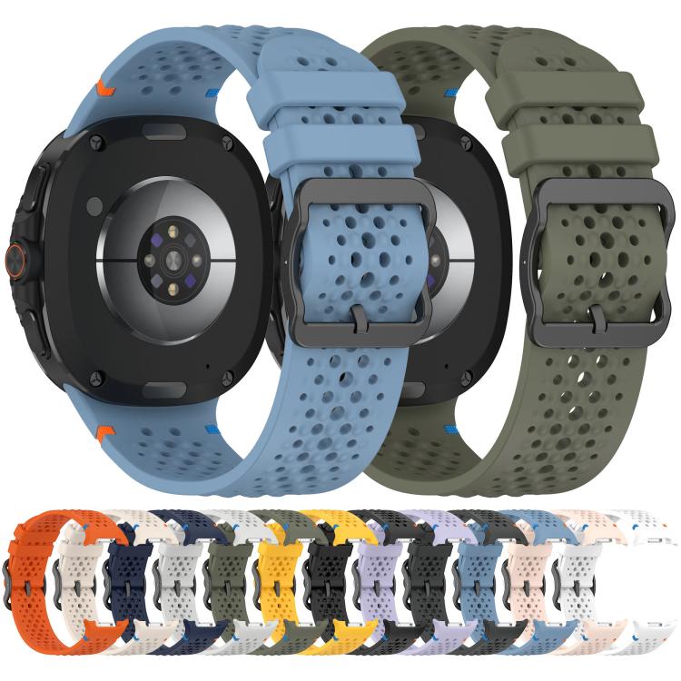 xDfind Ladder Black Buckle Honeycomb Breathable Silicone Watch Band