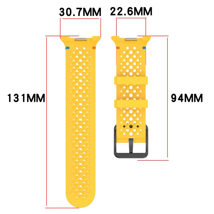 xDfind Ladder Black Buckle Honeycomb Breathable Silicone Watch Band