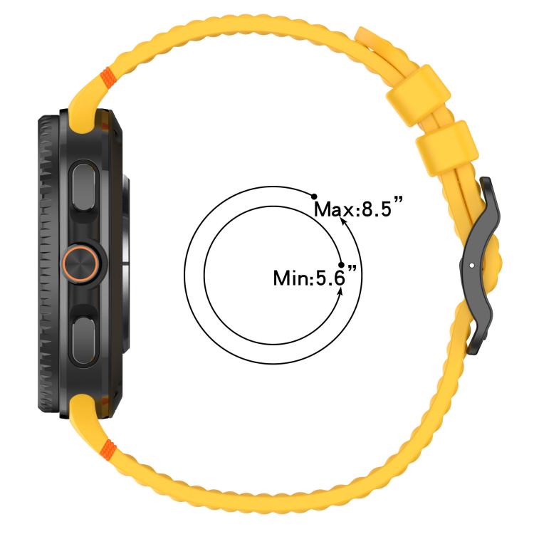 xDfind Ladder Black Buckle Honeycomb Breathable Silicone Watch Band