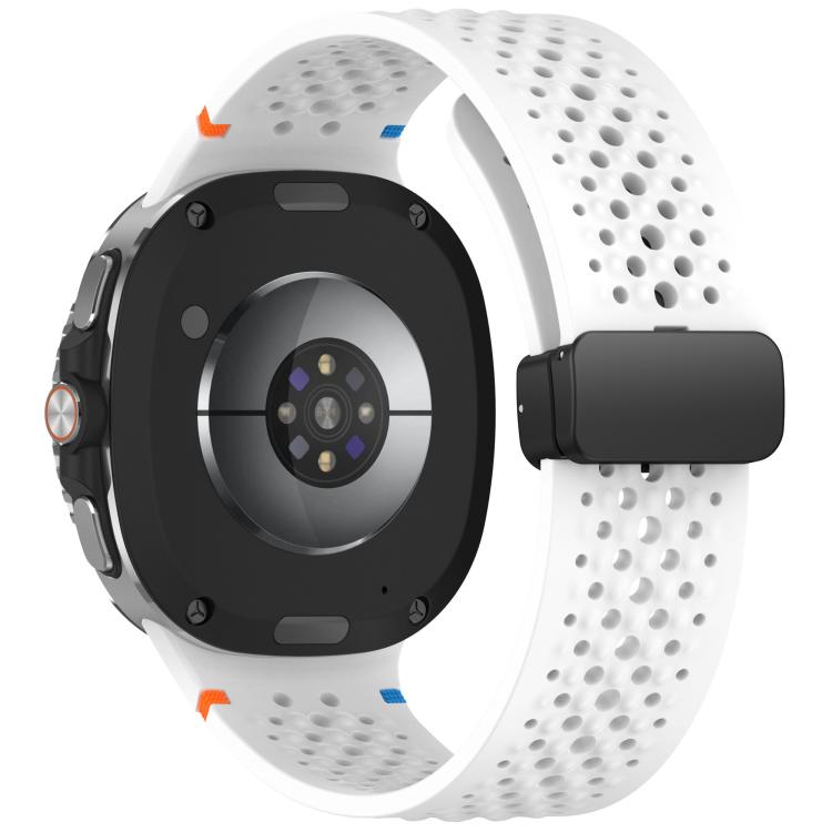 xDfind Magnetic Black Buckle Honeycomb Breathable Silicone Watch Band