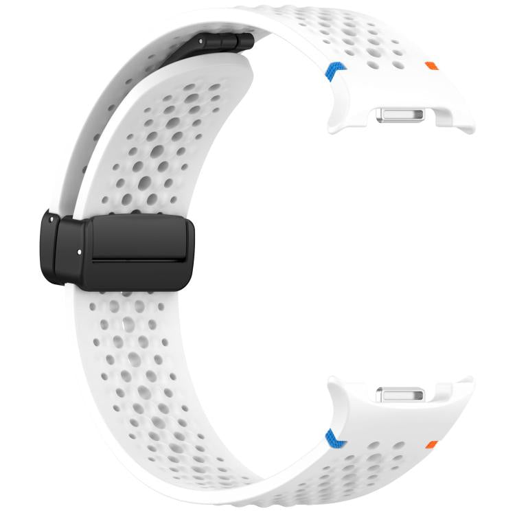 xDfind Magnetic Black Buckle Honeycomb Breathable Silicone Watch Band