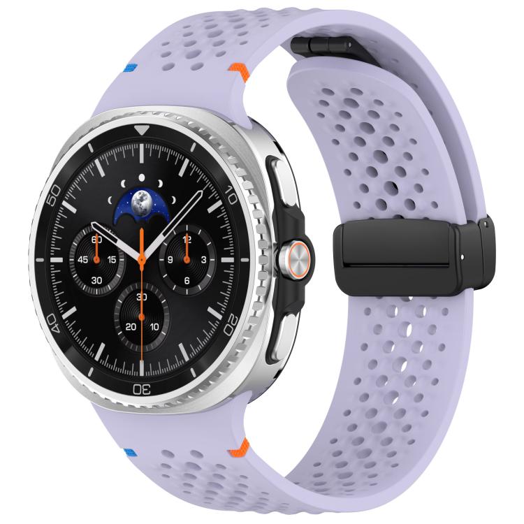xDfind Magnetic Black Buckle Honeycomb Breathable Silicone Watch Band