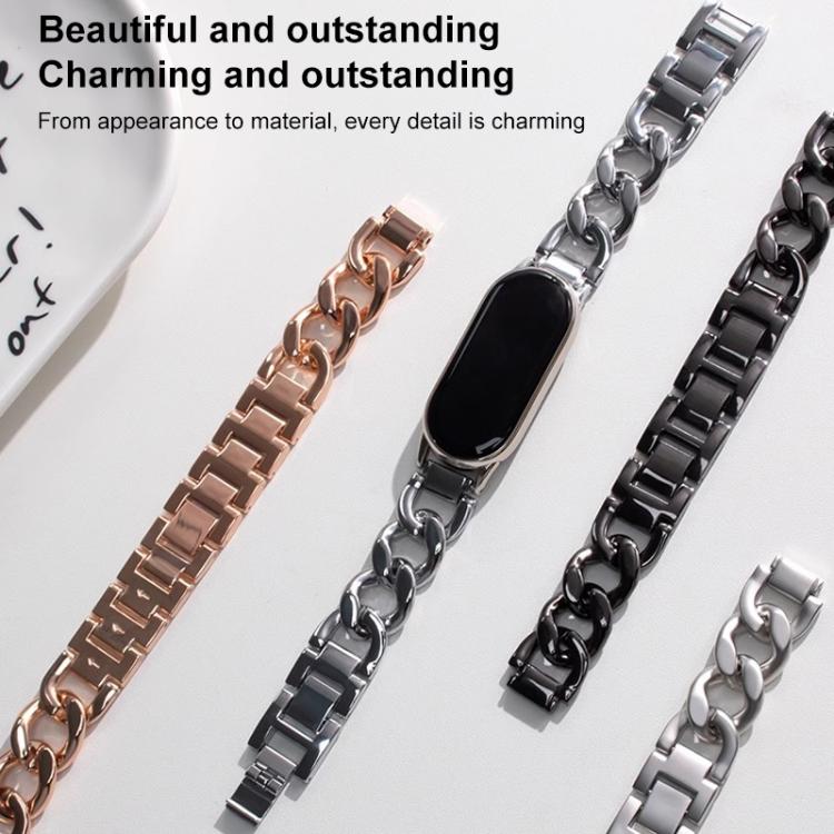xDfind Single-row Denim Chain Stainless Steel Watch Band