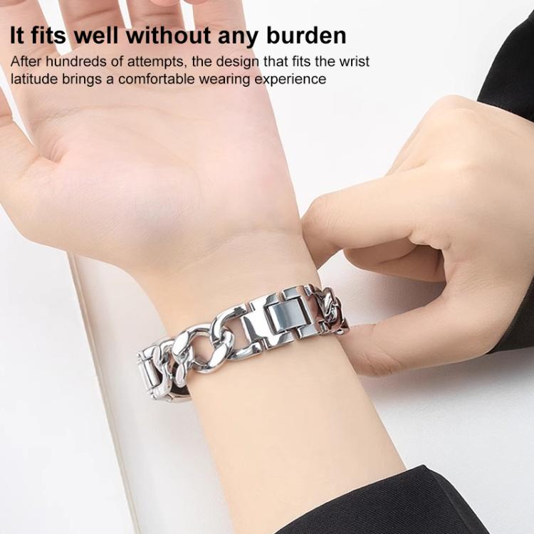 xDfind Single-row Denim Chain Stainless Steel Watch Band