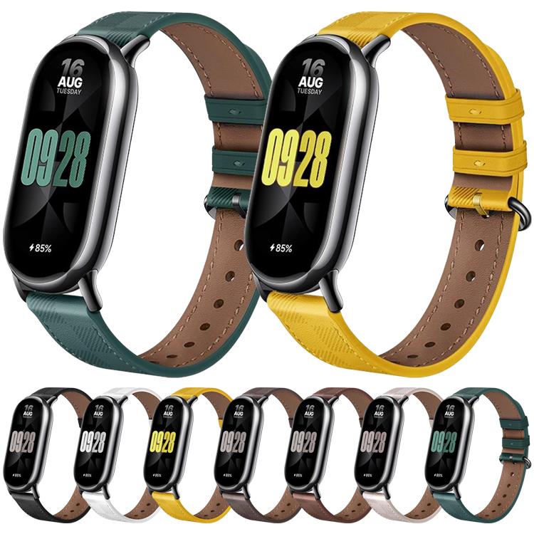 xDfind Plaid Texture Leather Watch Band