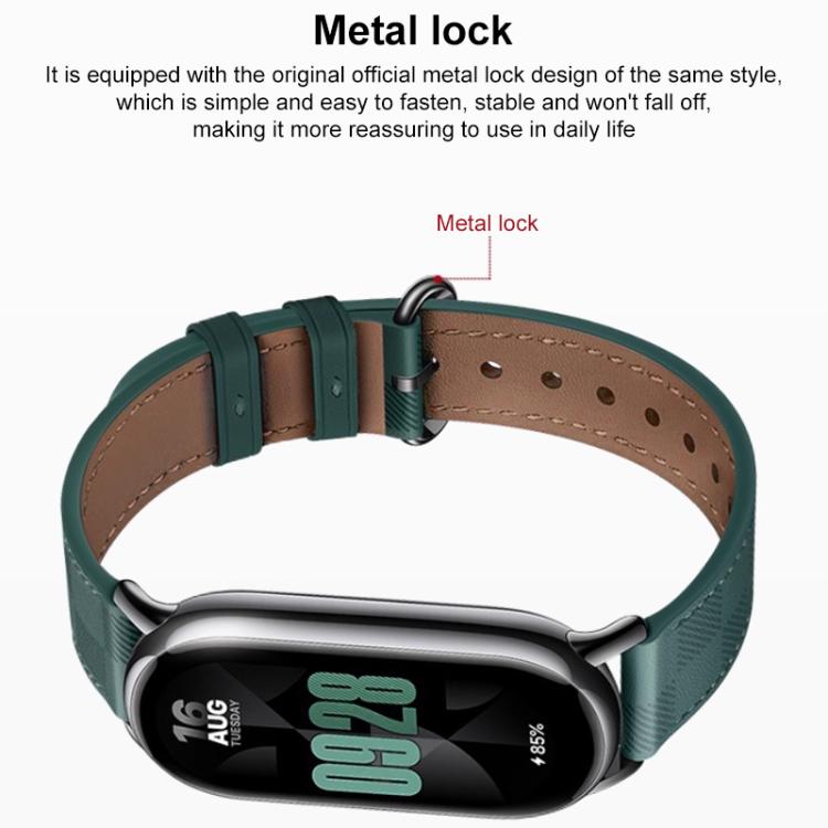 xDfind Plaid Texture Leather Watch Band