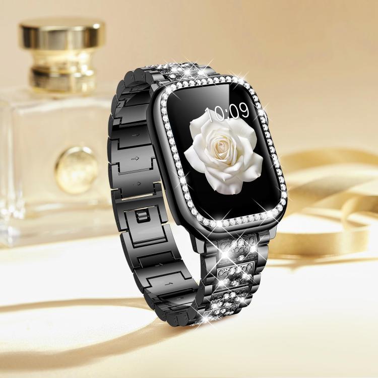 xDfind Diamond Jewelry Metal Watch Band with Case, For Apple Watch Series 10 46mm