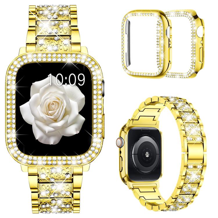 xDfind Diamond Jewelry Metal Watch Band with Case, For Apple Watch Series 44mm
