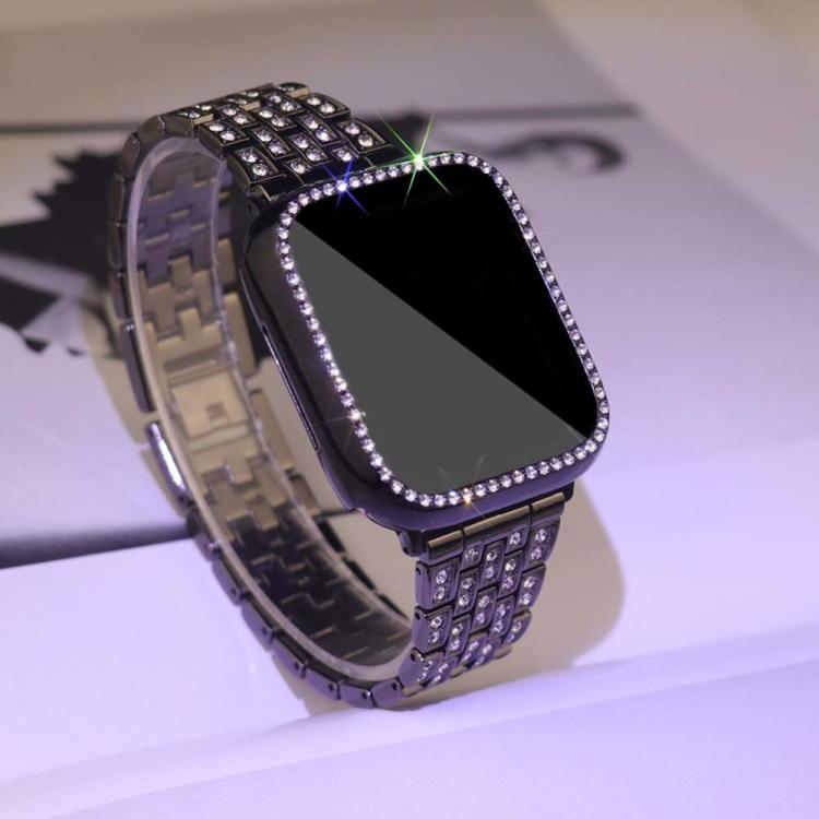 xDfind Bling Diamond Jewelry Metal Watch Band with Case