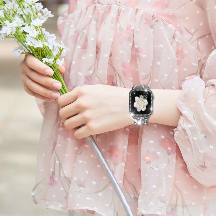 xDfind Bling Diamond Jewelry Metal Watch Band with Case