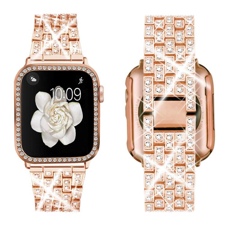 xDfind Bling Diamond Jewelry Metal Watch Band with Case