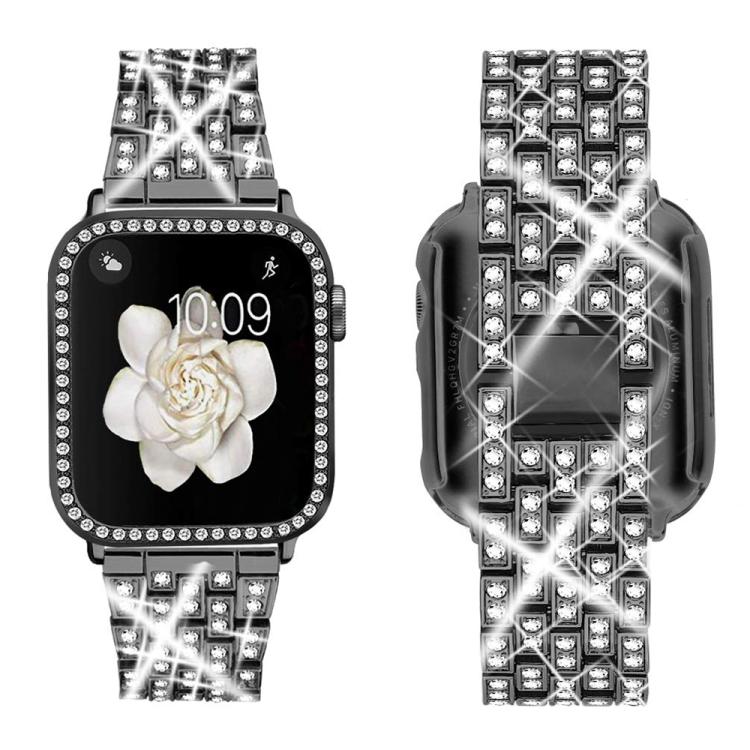 xDfind Bling Diamond Jewelry Metal Watch Band with Case, For Apple Watch Series 45mm