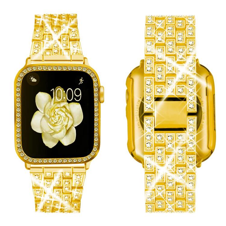 xDfind Bling Diamond Jewelry Metal Watch Band with Case, For Apple Watch Series 41mm