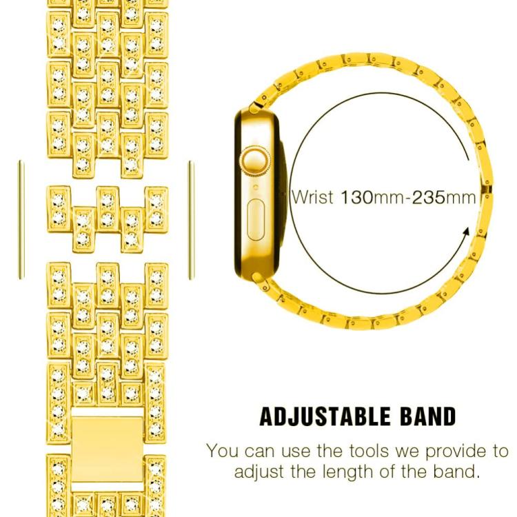 xDfind Bling Diamond Jewelry Metal Watch Band with Case, For Apple Watch Series 41mm