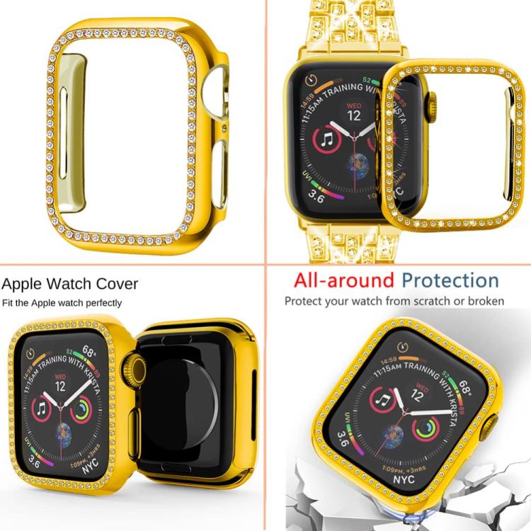 xDfind Bling Diamond Jewelry Metal Watch Band with Case, For Apple Watch Series 41mm