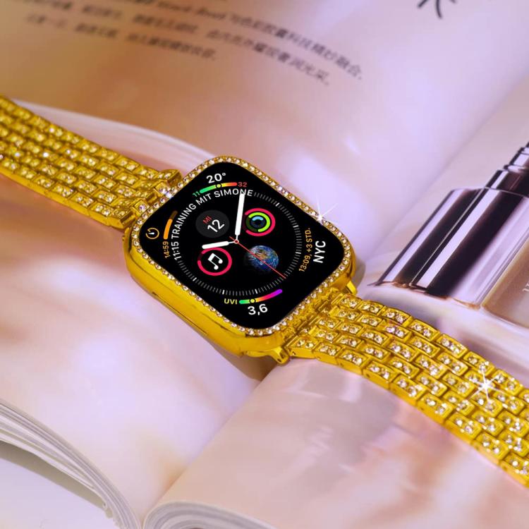 xDfind Bling Diamond Jewelry Metal Watch Band with Case, For Apple Watch Series 41mm