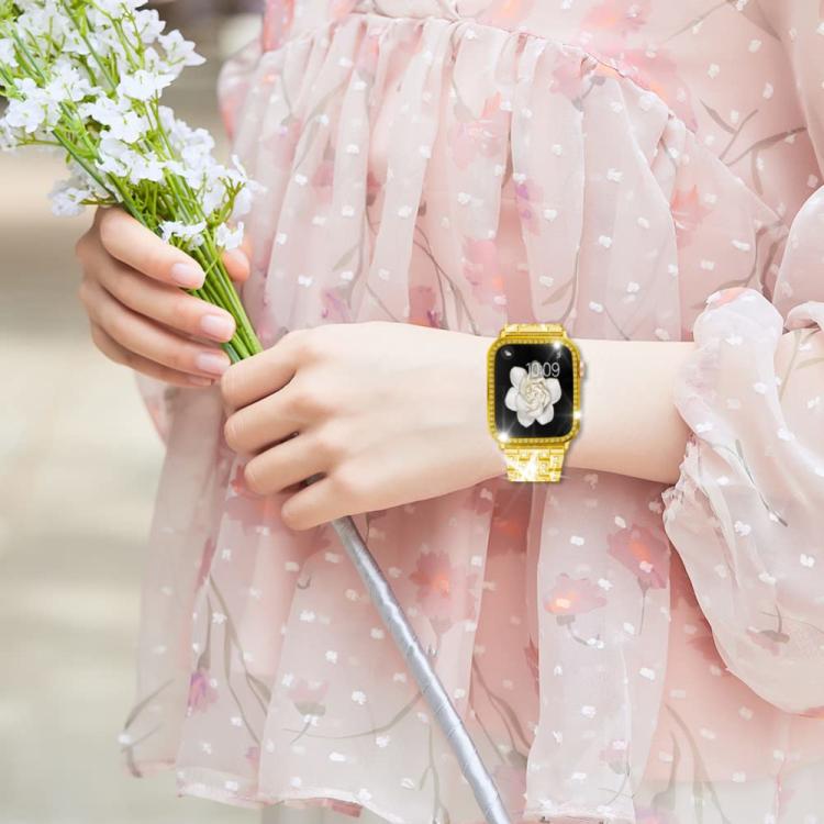 xDfind Bling Diamond Jewelry Metal Watch Band with Case, For Apple Watch Series 41mm