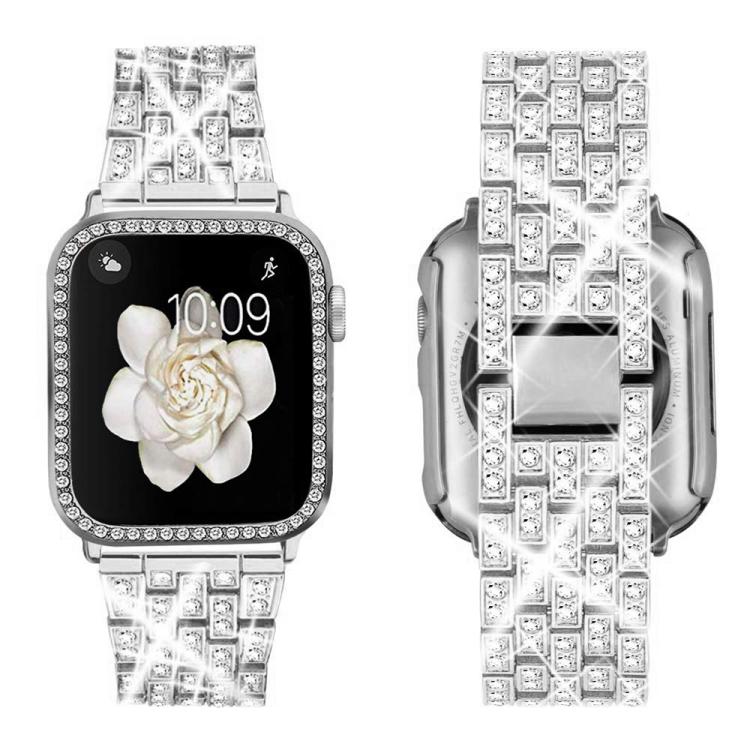 xDfind Bling Diamond Jewelry Metal Watch Band with Case, For Apple Watch Series 42mm