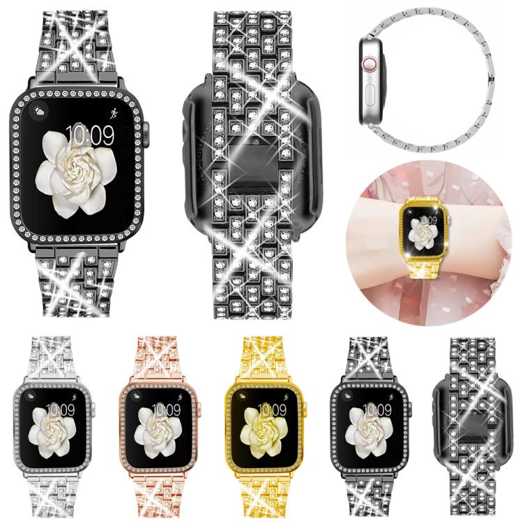 xDfind Bling Diamond Jewelry Metal Watch Band with Case