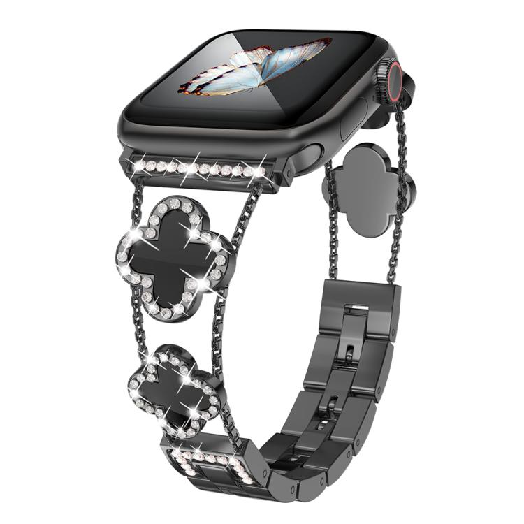 xDfind Four-leaf Clover Diamond Metal Watch Band, For Apple Watch 38 / 40 / 41 / S10 42mm