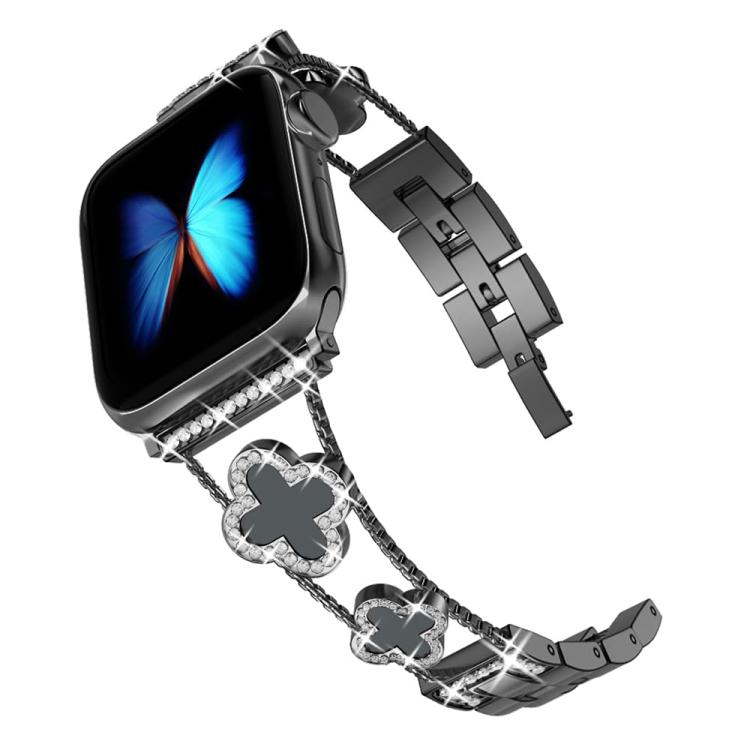 xDfind Four-leaf Clover Diamond Metal Watch Band, For Apple Watch 38 / 40 / 41 / S10 42mm