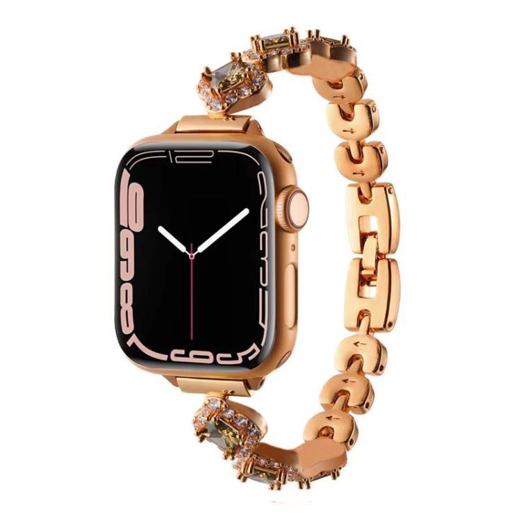 xDfind Four-leaf Clover Diamond Metal Watch Band