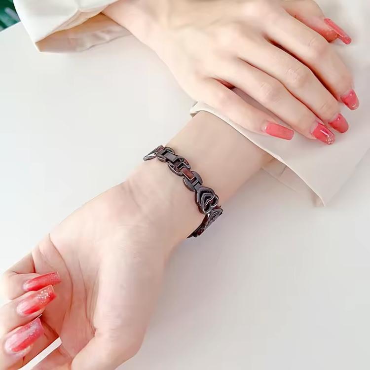 xDfind Double Heart Diamond Metal Watch Band