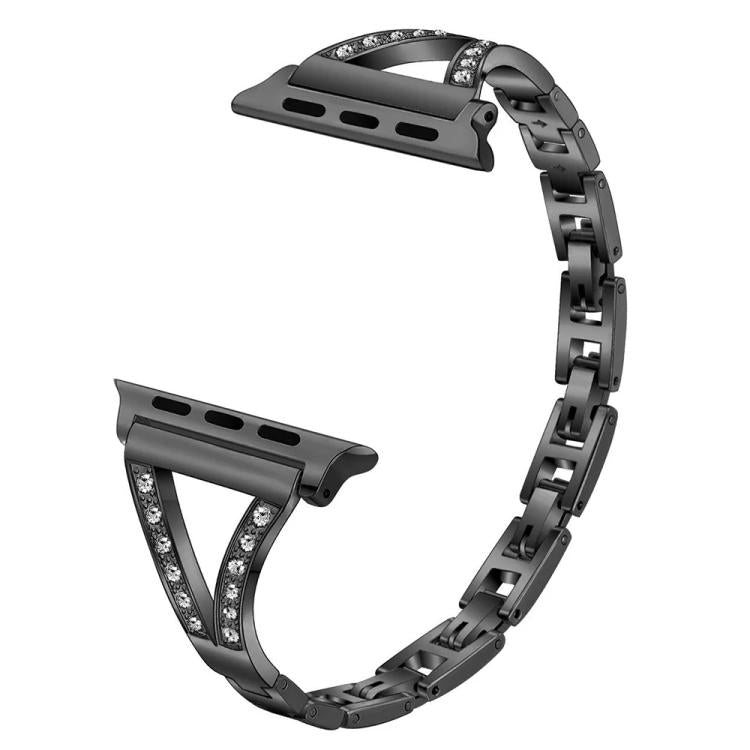 xDfind Herringbone Diamond Stainless Steel Watch Band, For Apple Watch 42 / 44 / 45 / 46 / 49mm